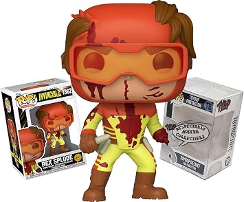 Funko Bloody Chase Invincible Rex Splode + ToyBop Protector Pop! TV Vinyl Figure Bundled with Pro-Deluxe Pop Protector Collector Case Box Gift Set