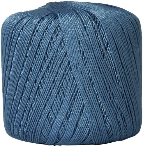 Threadart 100% Pure Cotton Crochet Thread - Size 10 - Color 28 - Slate Blue - Size 10 and 3 - Singles and Bulk Packs Available
