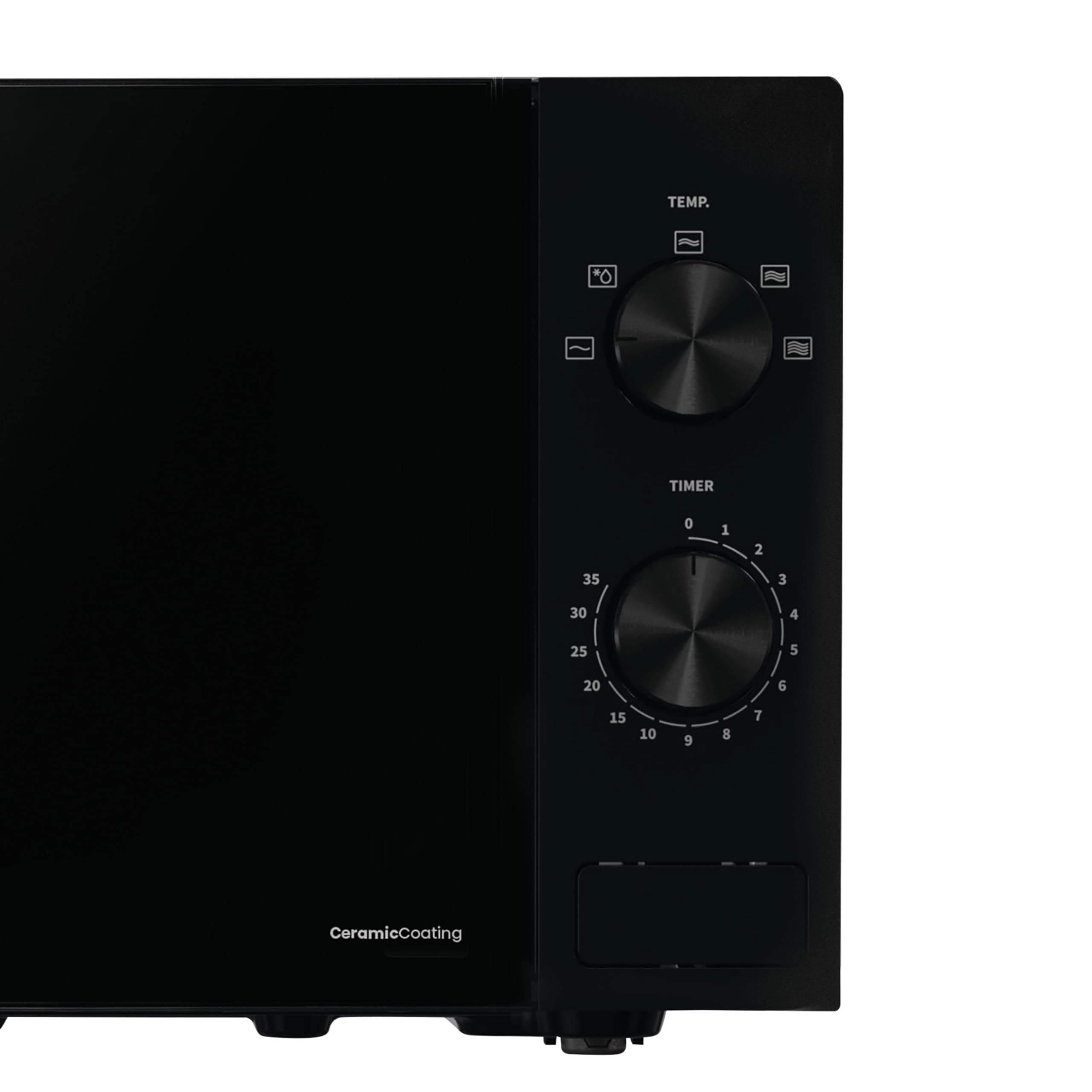 Hisense H20MOBP1 Forno a Microonde, Nero con Manopole, Capacità 20 litri, 5 Livelli di Potenza, Vetro Ceramica, Funzioni Timer e Defrost Rapido
