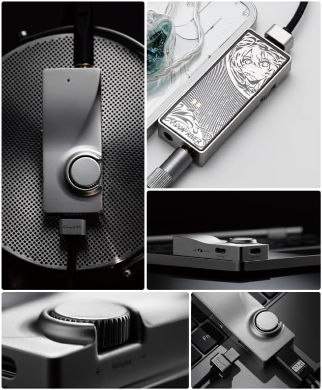 Moondrop MOONRIVER 3 Headphone Amplifier 32Bit/384kHz PCM Decoding with Detachable Type-C Cable 3.5mm+4.4mm Output Connectors