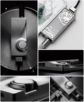 Moondrop MOONRIVER 3 Headphone Amplifier 32Bit/384kHz PCM Decoding with Detachable Type-C Cable 3.5mm+4.4mm Output Connectors