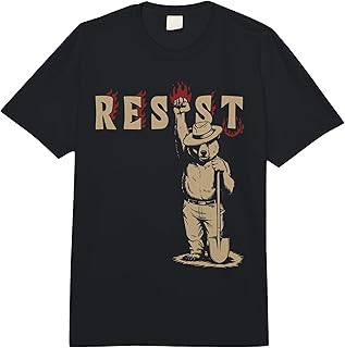 Resist Bear Standing with Shovel Environmental Activism Comfort Colors Adult Heavyweight T-Shirt