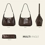 Sightor Hobo Bags for Women Leather Slouchy Bag Ultra Soft Vegan Purse Vintage Shoulder Bag Trendy Everyday Handbag