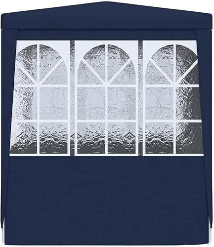 Vista 37 de vidaXL Tienda de campaña profesional para fiestas de 13.1 x 13.1 pies, toldo resistente a la intemperie con paredes laterales, polietileno Azul