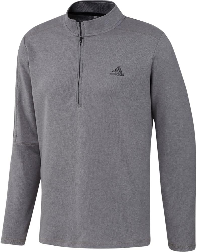 adidas Golf Men's 3-Stripes Recycled Polyester Quarter Zip Pullover