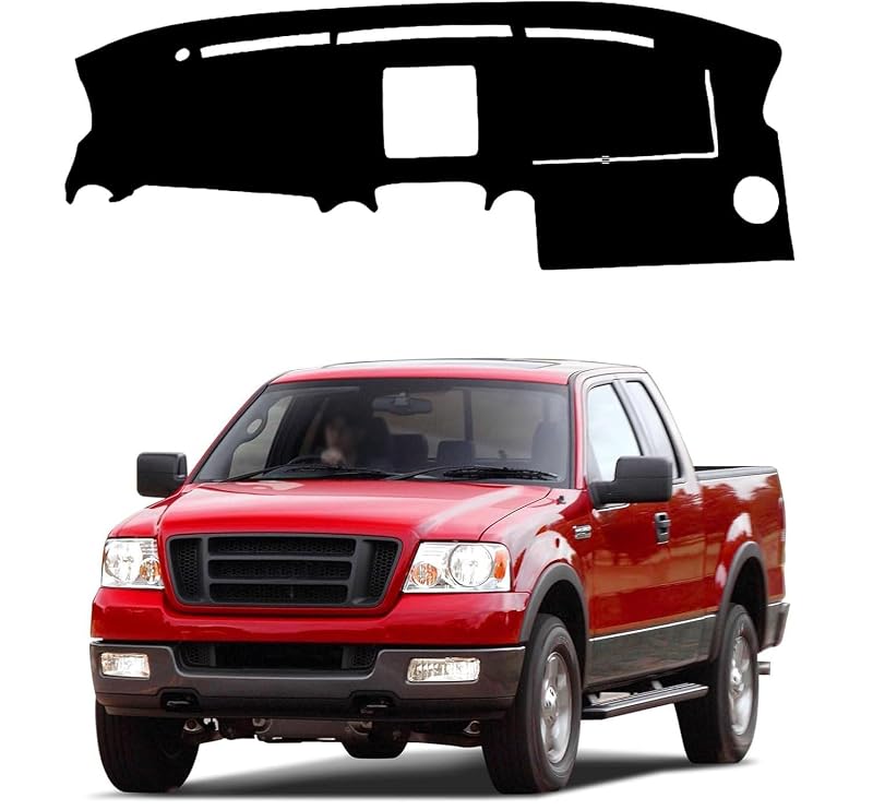 Capa para painel sob medida IIKSDII para Ford F-150 2004–2008, plush de poliéster com base antiderrapante