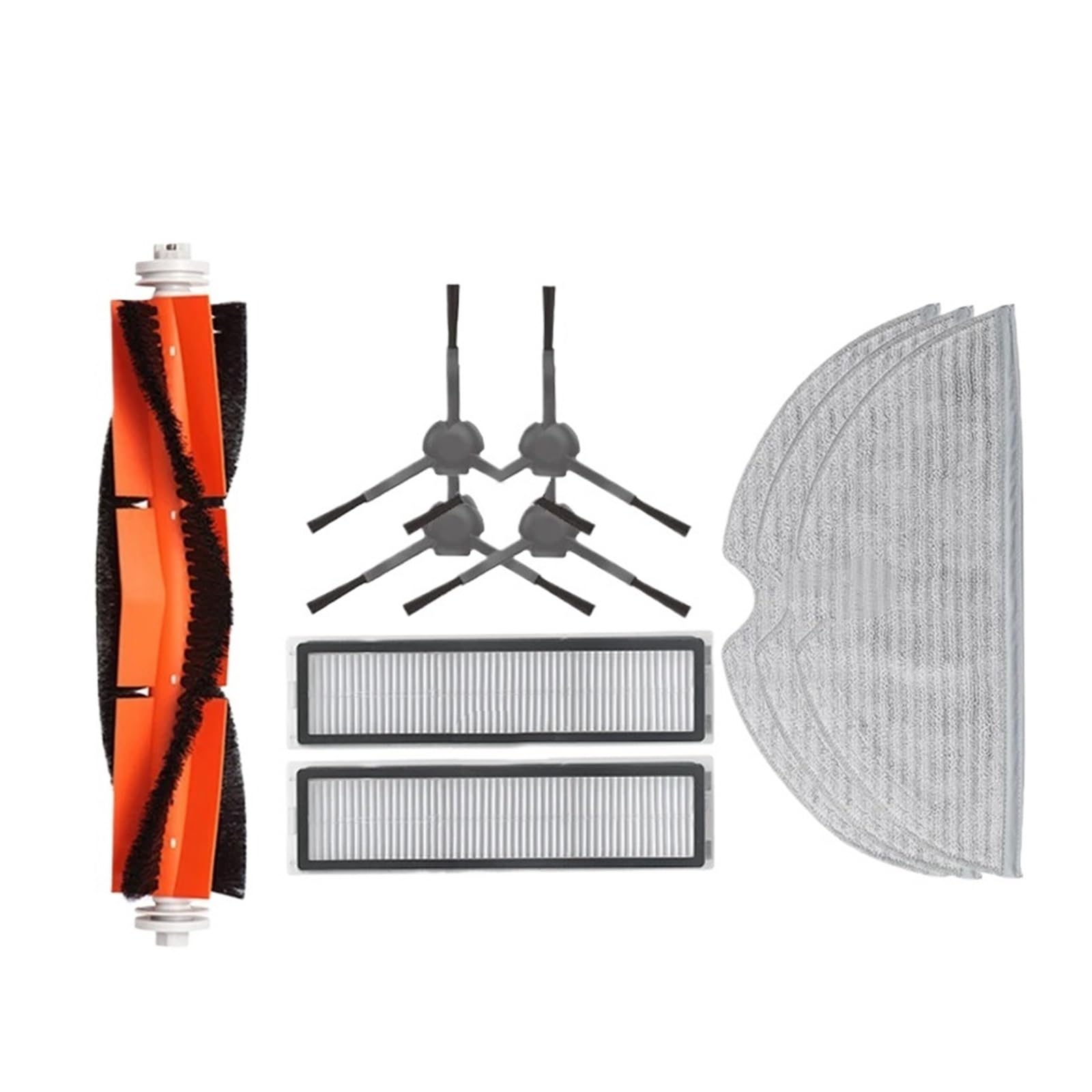 Kicici Compatible With Dreame Bot D9 Accessories D9 Max Robot Vacuum Cleaner HEPA Filter Main Side Brush Mop Cloths Replacement Spare Parts(Clear)