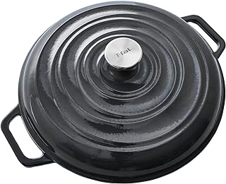 Cast Iron Enameled Casserole Dish 3.5 Quart Induction Oven Broiler Safe 500F Pots and Pans, Cookware Grey