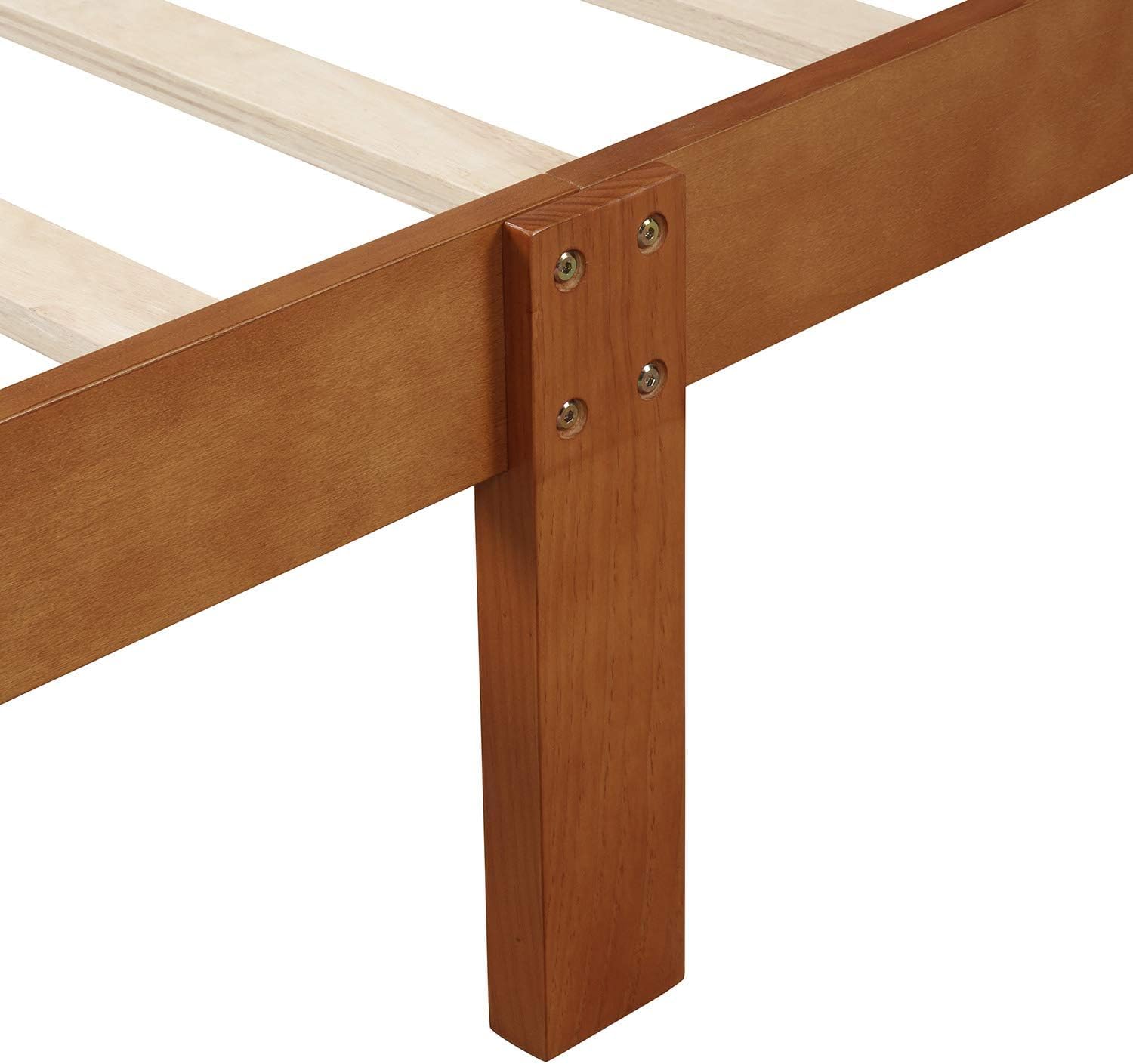 Harper & Bright Designs Solid Oak Wood Twin Bed Frame for Kids,Naturalista Kids Twin Platform Bed Frame with Headboard/Footboard/Wood Slat Support,No Box Spring Needed, Easy Assembly - Oak