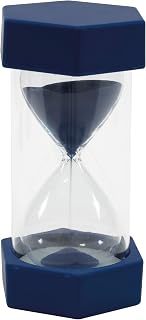 timetex Reloj de arena, 12 cm de altura, 6,5 cm de diámetro, 15 minutos, X, grande, color azul
