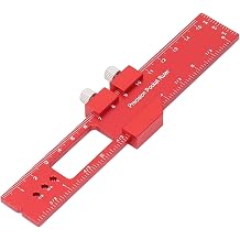 Aluminum Woodworking Pocket Ruler 6in, Adjustable Stop