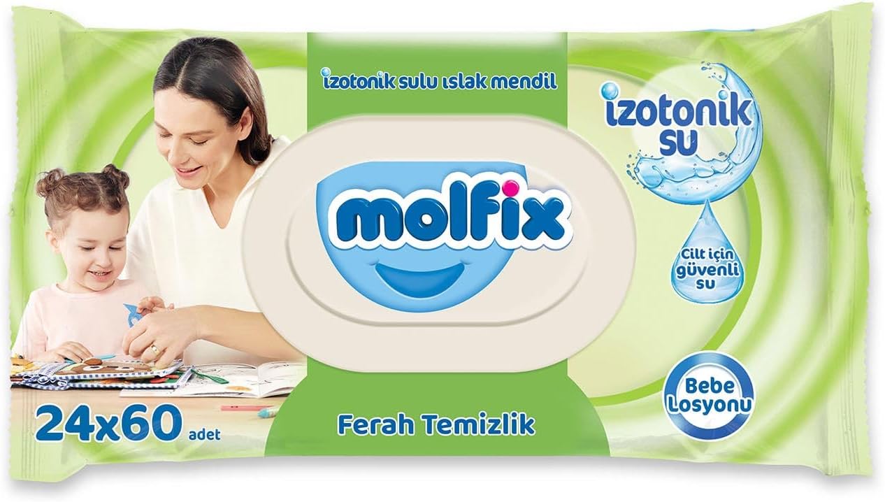Molfix İzotonik Sulu Islak Mendil Ferah Temizlik 1440 Adet