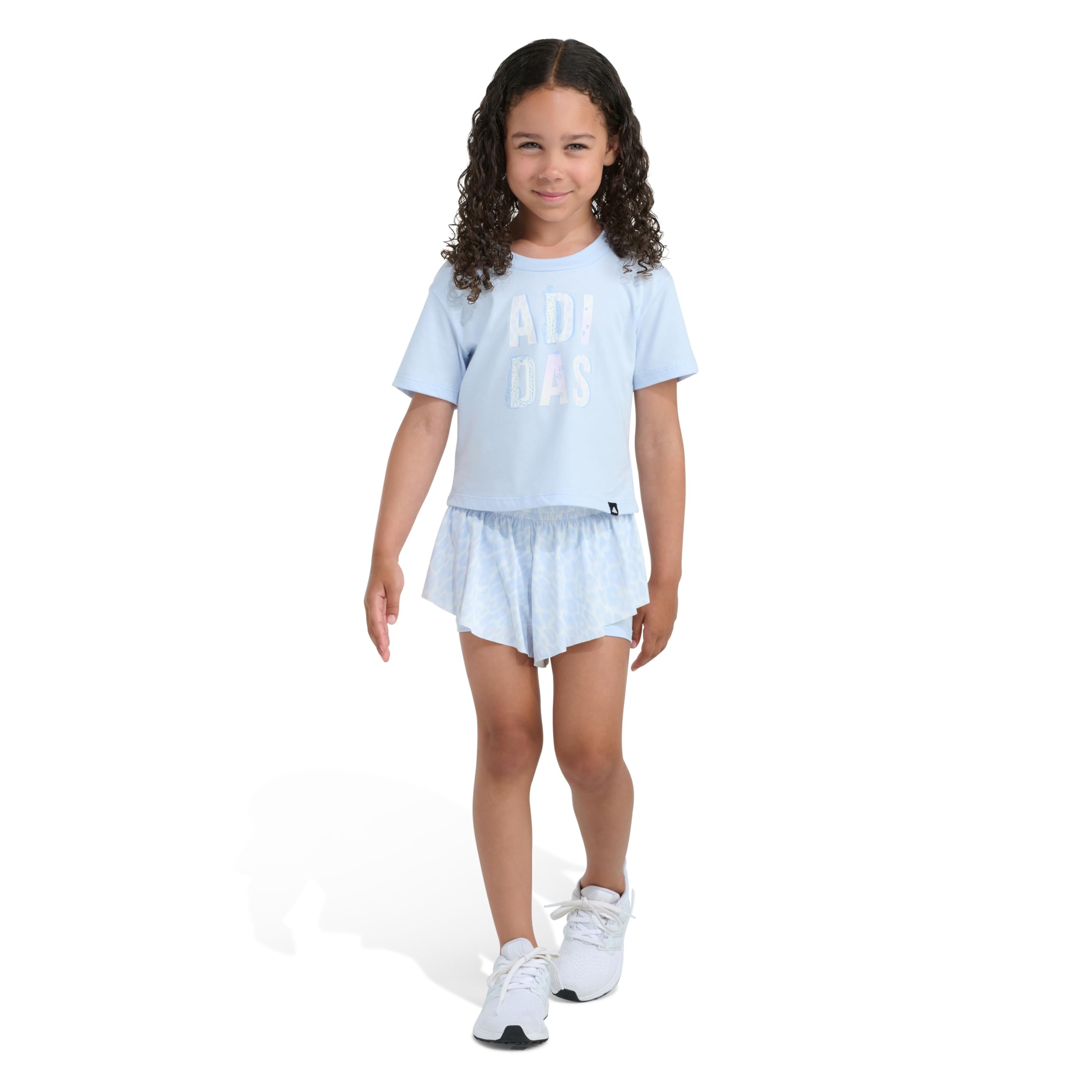 

                                                    adidas Baby Girls 2-Piece T-Shirt & Flowy Short Se