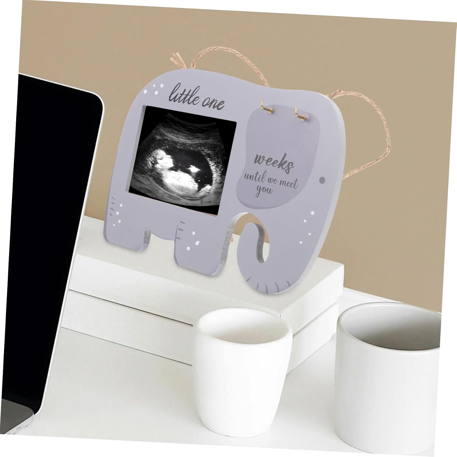 Sonogram Photo Frame Board Sturdy Nursery Decoration for Newborn Growth Photos Elegant Design for Lasting Memories for Parents