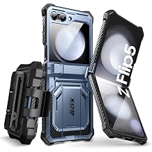 i-Blason for Samsung Galaxy Z Flip 5 Case with Stand, Blue