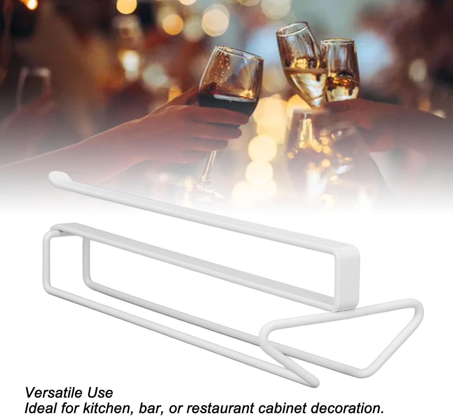 Dioche Wine Glass Rack, Wine Glasses Rack Organizer Space Saving Versatile Wine Glass Holder Storage Organizer for Kitchen Bar Restaurant Cabinet