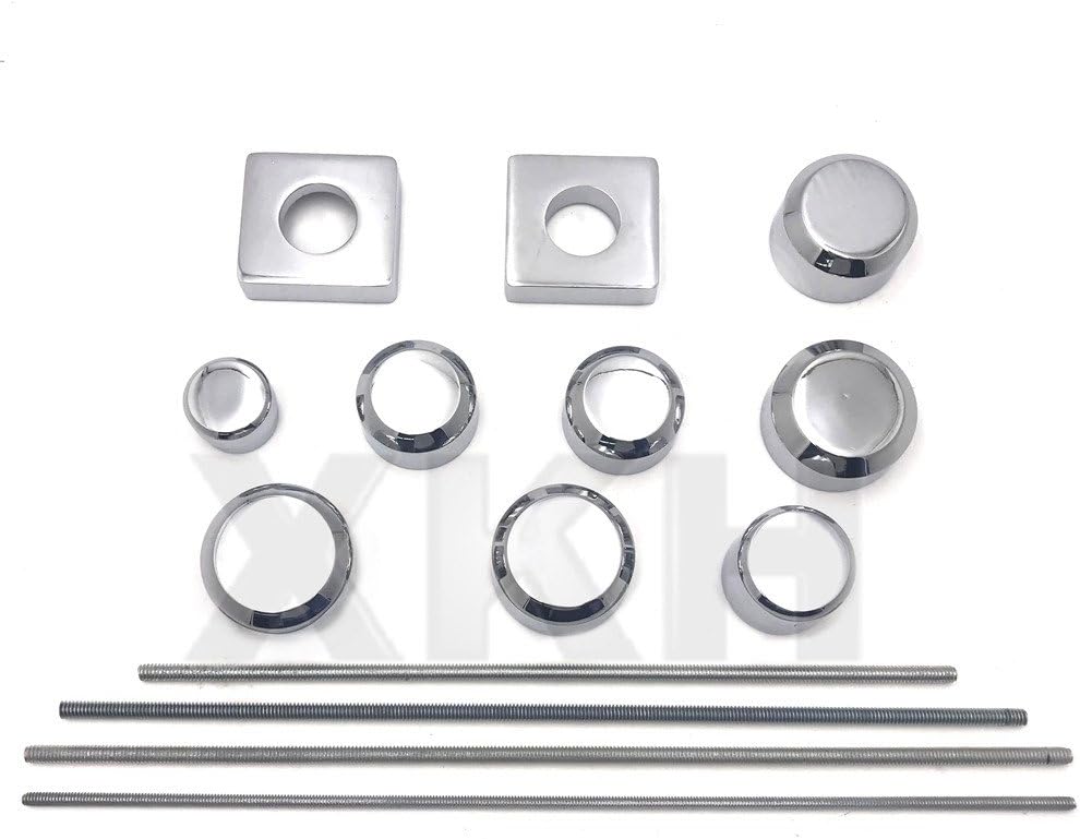 XKH- Chrome Fork Axle Caps Covers Compatible with 1999-2011 Suzuki Gsx-R 1300 R Hayabusa Gsxr1300 [B07B4QN7XP]