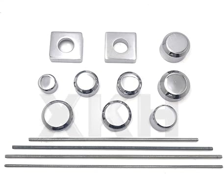 XKH- Chrome Fork Axle Caps Covers Compatible with 1999-2011 Suzuki Gsx-R 1300 R Hayabusa Gsxr1300 [B07B4QN7XP]