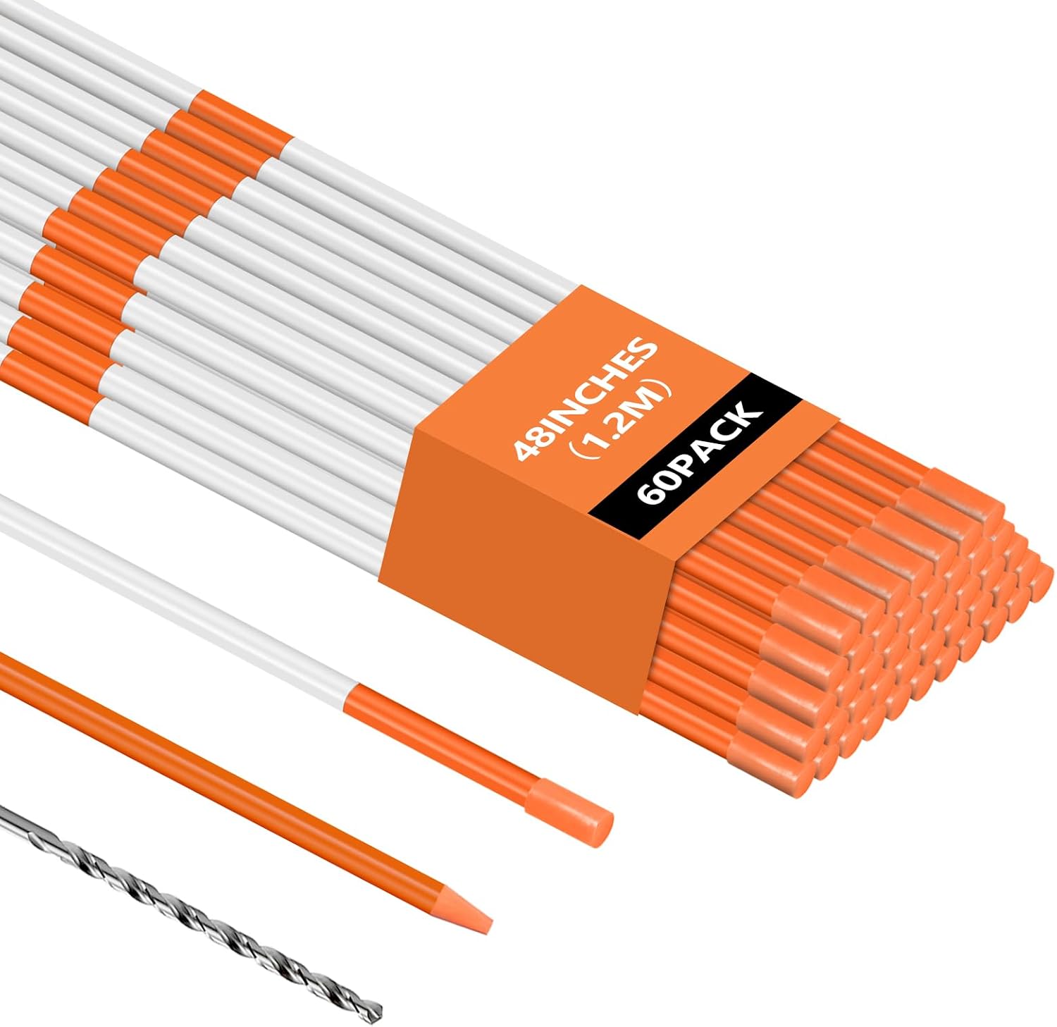 Driveway Markers,60PCS Driveway Reflective Safety Markers, 48 inch Snow