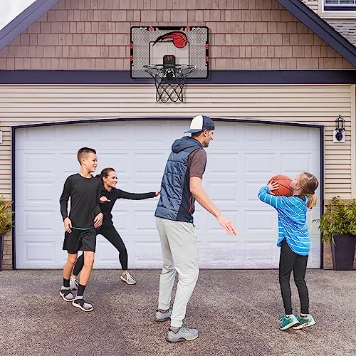 Basketball Hoop Indoor, Mini Basketball Hoop With Scoreboard And Complete Accessories 18”X12.2”Over The Door Basketball Hoop For Home And Office Door & Wall Basketball Toy Gifts For Kids Teens Adults #TOP4
