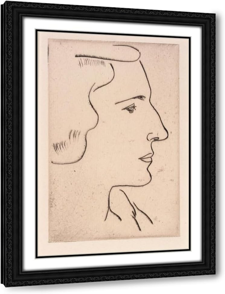 ArtDirect Profile (1928) Custom Framed Art Print Giclee Print or Canvas Options with Various Sizes and Customization by Arshile Gorky