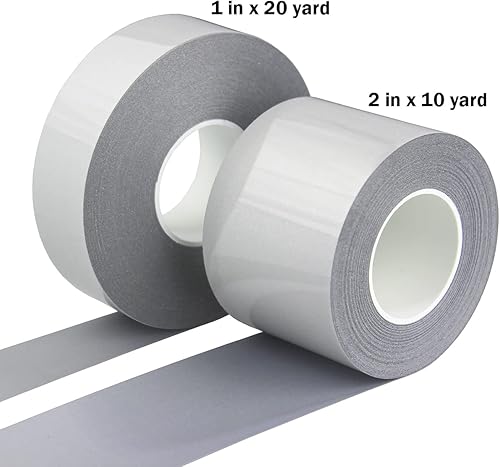 Miniatura 2 de NOZUONO Cinta de vinilo termotransferible reflectante HTV de alta visibilidad para ropa gris 1 pulgada x 20 yardas