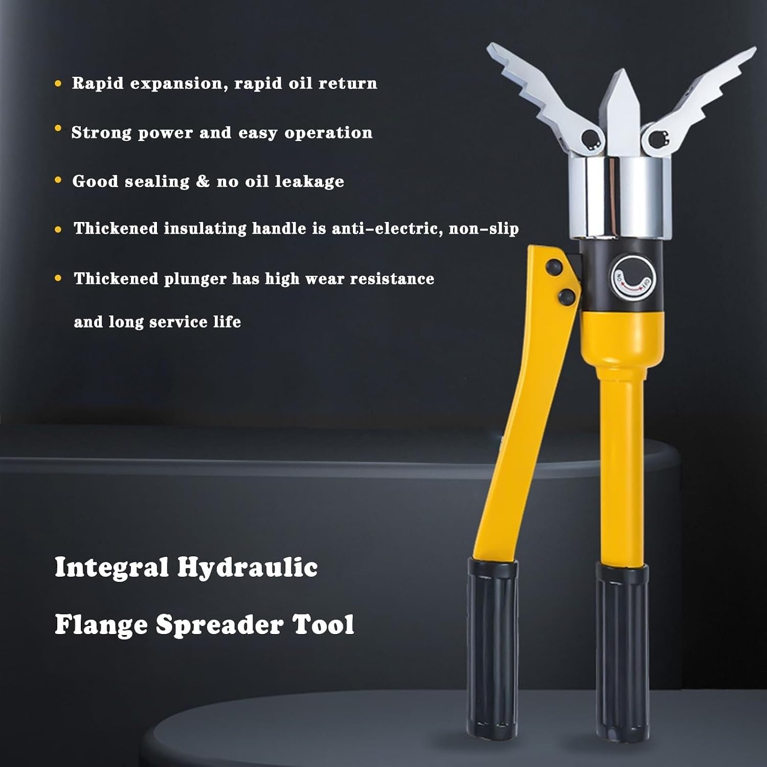 Portable Wedge Spreader Splitter, Hydraulic, Integral Flange Tool, 8T, Manual Alloy Steel Tensile Pliers Maximum Spread 11.8 Inch