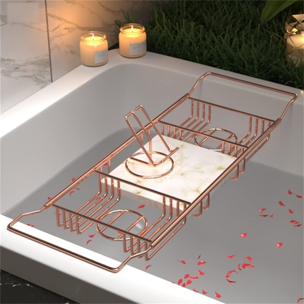 Bathtub Rack Bathroom Telescopic Shelf Tray Bathroom Stainless Steel Bathtub Rack Bath Artifact(A)