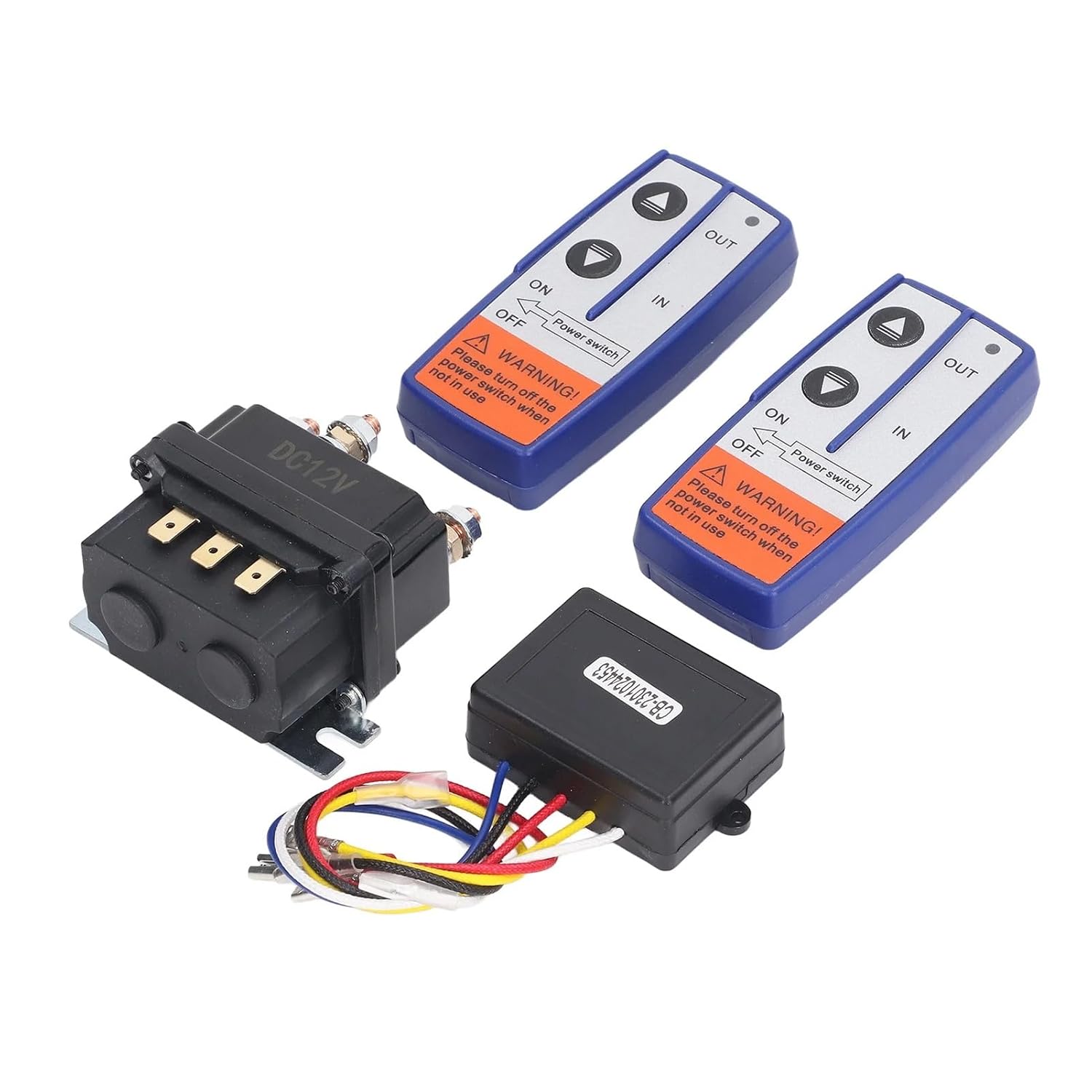 12V 250A Winch Relay Kit with Controller Relay Contactor Switch for Car Motorcycle Off Roaders Accessories
