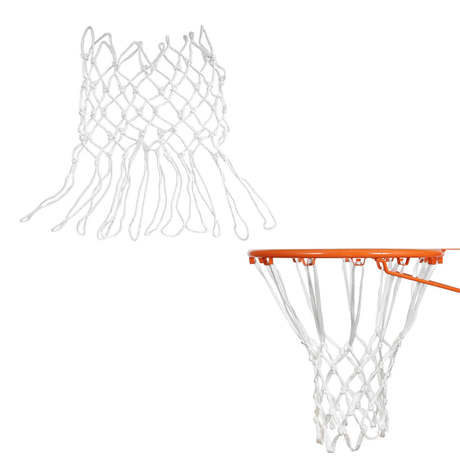 Red de Baloncesto de Repuesto para Todo Tipo de Clima, Compatible con Aros Estándar para Uso Interior y Exterior, 12 Bucles, 21 Pulgadas - para Entrenamiento y Juegos