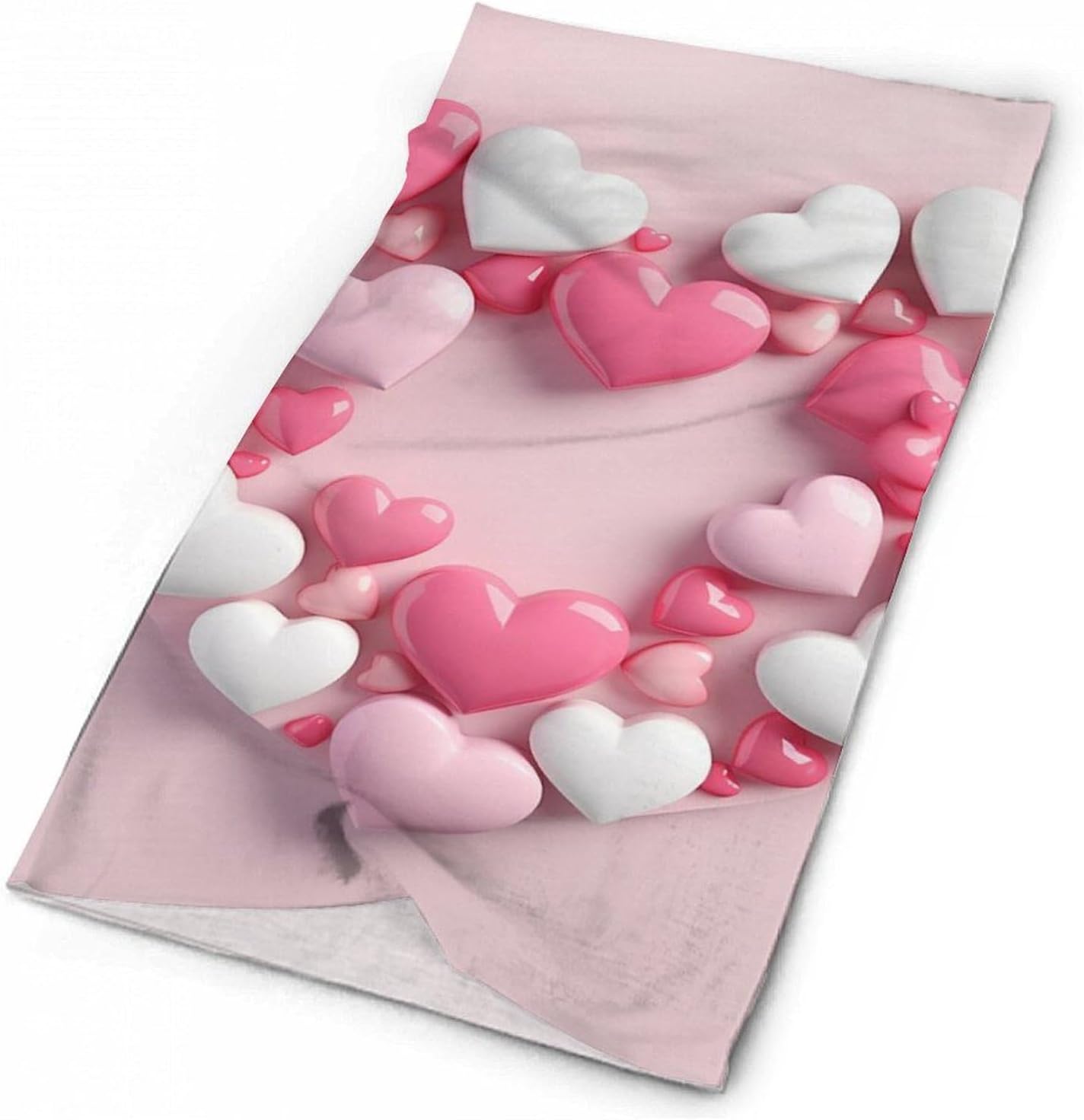 Heart Shaped Frame Winter Neck Gaiter Windproof Face Cover Scarf Stylish Warmer Bandana Cloth Soft Face Mask for Men Women Sun Cooling Scarf for Skiing Hiking Cycling