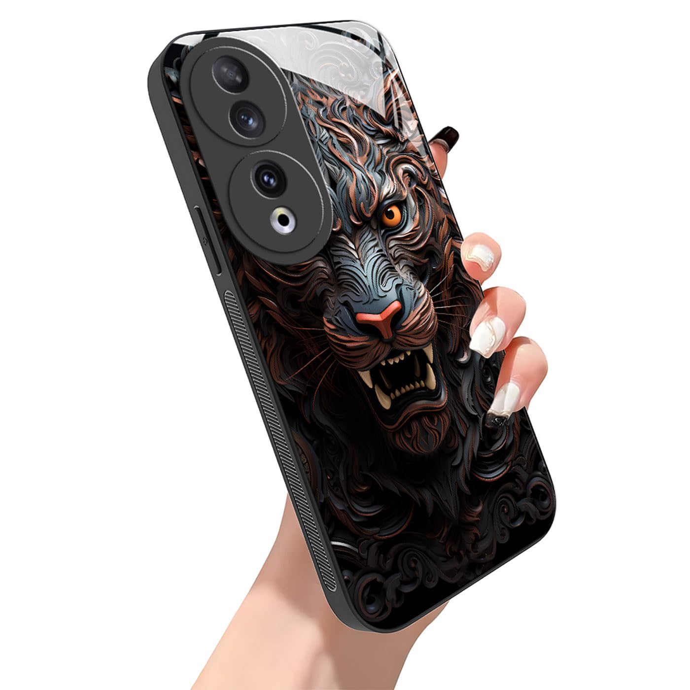 YUXING Cover Per Xiaomi Mi 11 Lite 4G/5G/NE – Retro In Vetro Temperato Con Motivi Astratti, Antigraffio E Antiurto