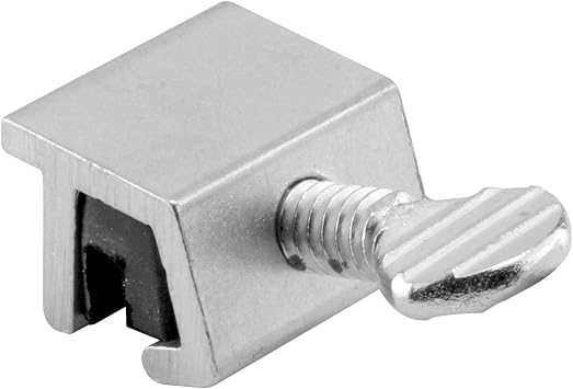 Prime-Line U 10551 Sliding Window Lock, 1/4 In., Extruded Aluminum, Mill Finish, Non-Mar (2 Pack)