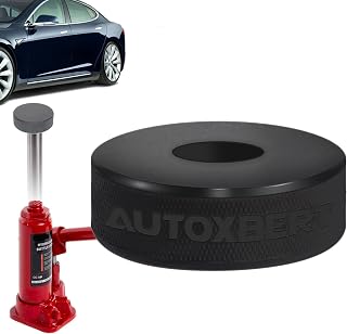Hydraulic Bottle Jack Slotted Adapter Pad Rubber Protection 25mm Hole On Bottom Support Block Car Lift Tool for Most 3-4 Ton Bottle Jacks Jacking Points Universal Repair