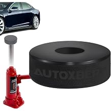 Hydraulic Bottle Jack Slotted Adapter Pad Rubber Protection 25mm Hole On Bottom Support Block Car Lift Tool for Most 3-4 Ton Bottle Jacks Jacking Points Universal Repair