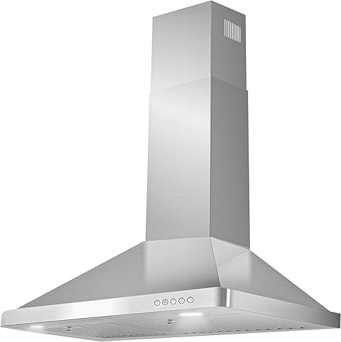 Miniatura 6 de COSMO 63175 Campana extractora de pared de 30 pulgadas con flujo de aire eficiente, canalizado, ventilador de 3 velocidades, filtros permanentes,