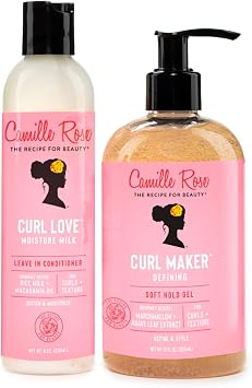 Camille Rose Curl Defining Bundle, Moisture Milk 240ml & Curl Maker 355ml