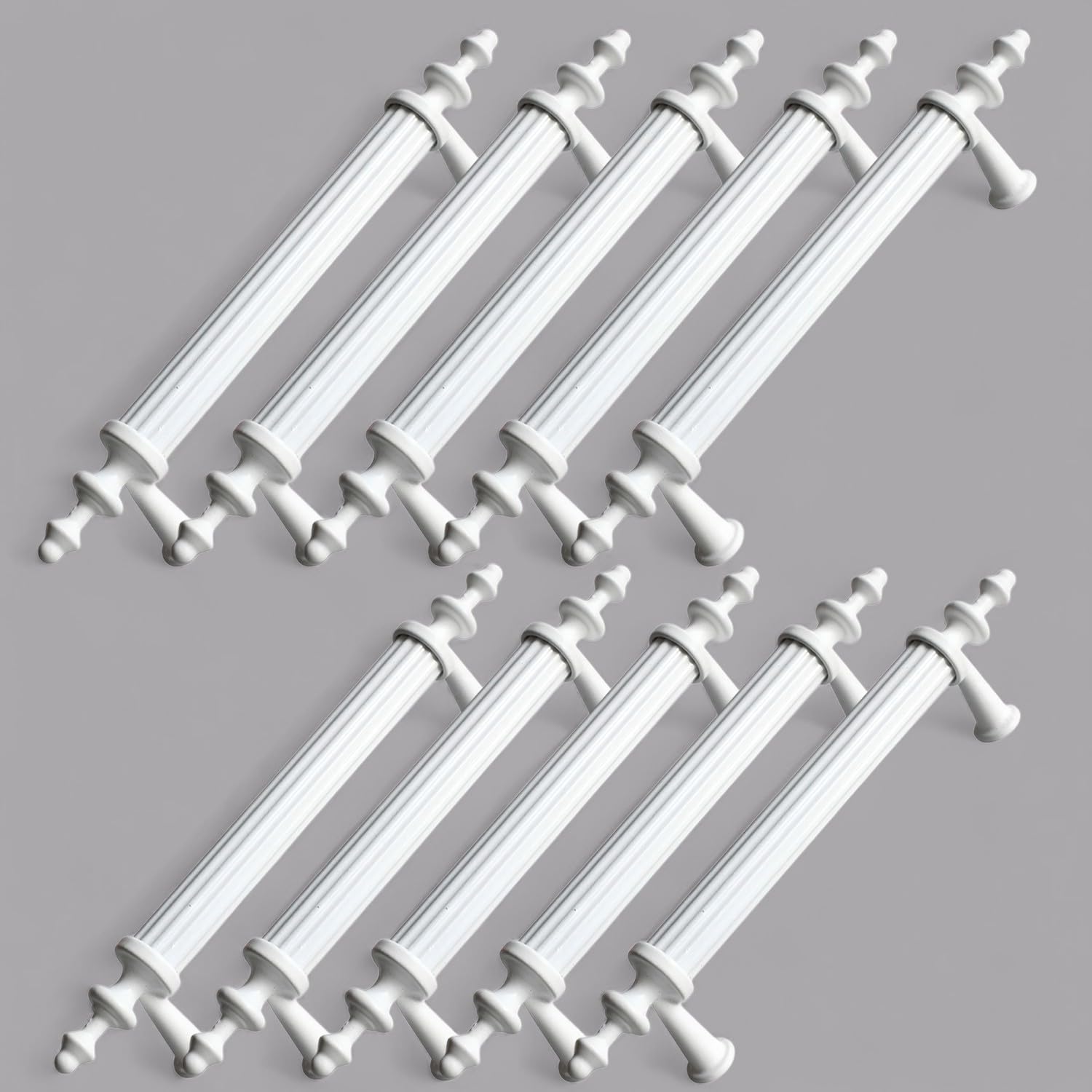 Erciyes Mobilya Mutfak Dolabı Çekmece Dolap Kapak Kulpu Kulbu Beyaz (96 MM-9.6 CM) Metal Kulpları