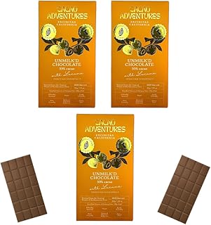 Cacao Adventures - Dairy-Free Lucuma Milk Chocolate | Unmilk'd Bar | Ceremonial Cacao | (1.76 oz - Pack of 3)