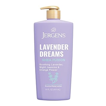 Jergens Shea Fusion Lavender Dreams Body Lotion, Scented Lotion, Moisturizer with Shea Butter and Vitamin E, 14 Fl Oz