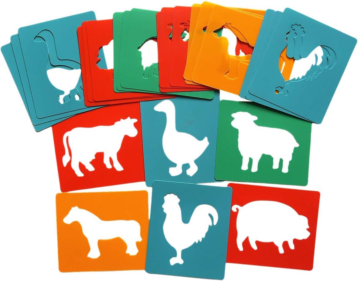 Art Straws HP12054 Farm Animals Stencils