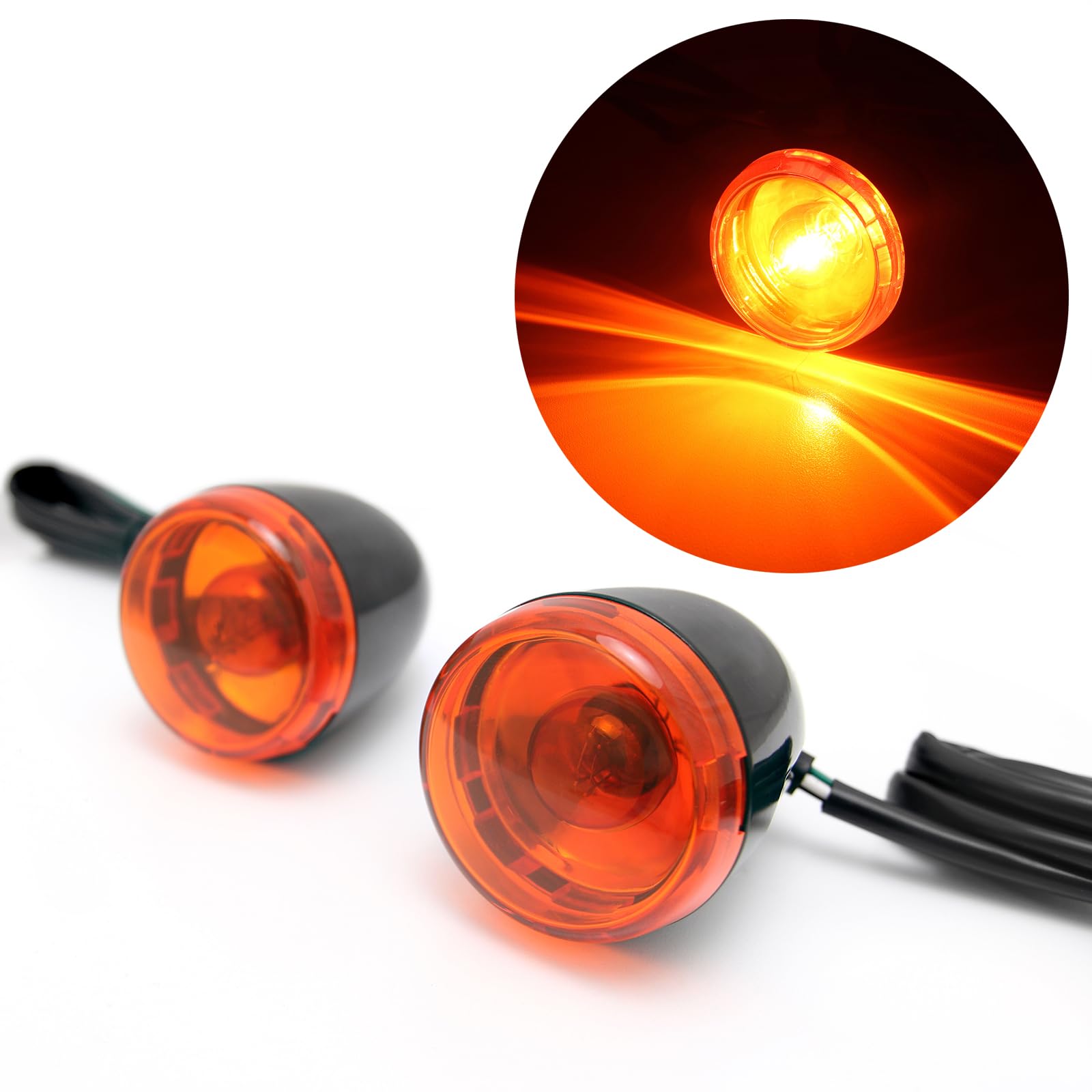 Clignotants Arrière Pour Harley Sportster 883/1200 - 1992 à 2022 - Ambre/rouge - étanches