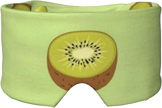 Kiwi Fruit Sleep Mask Eye Mask for Man and Woman with Adjustable Headband for All Night Sleep, Travel & Nap