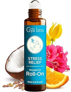 Gya Labs Stress Relief Essential Oil Roll on - Relaxing Gifts for Women & Men, 100% Pure Natural Essential Oil Roller, Ble...