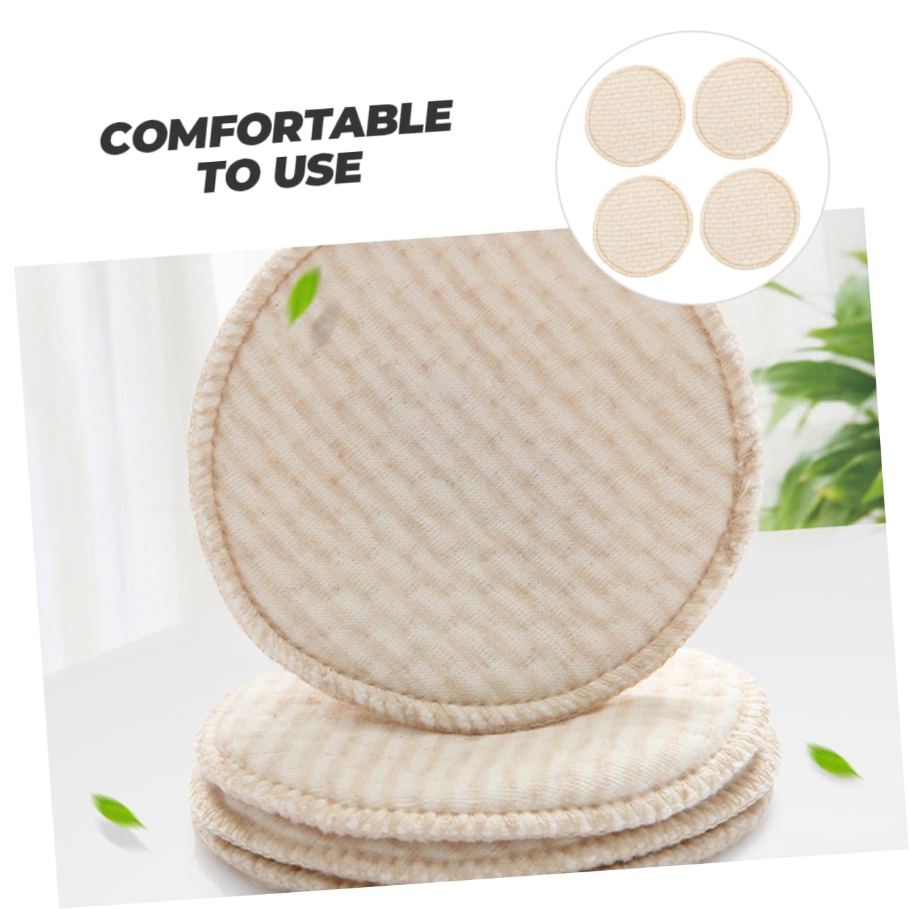 4pcs Washable Breastfeeding Nursing Pads Absorbent Cotton -Leakage Mats for Pregnant Women for Breastfeeding Comfort