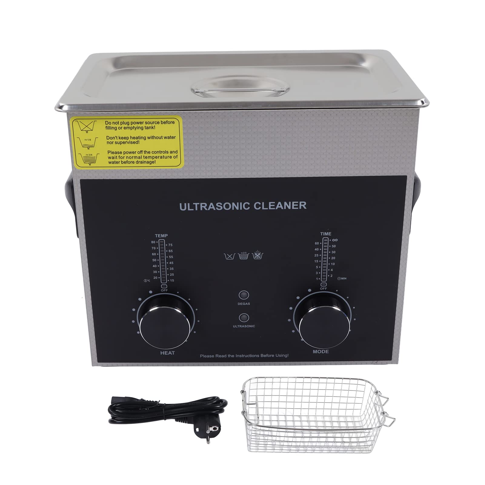 Limpiador Ultrasónico, Limpiador Ultrasónico de Relojes de Plástico de Larga Duración 3L para Suministros de Laboratorio (Enchufe de la UE AC220V)