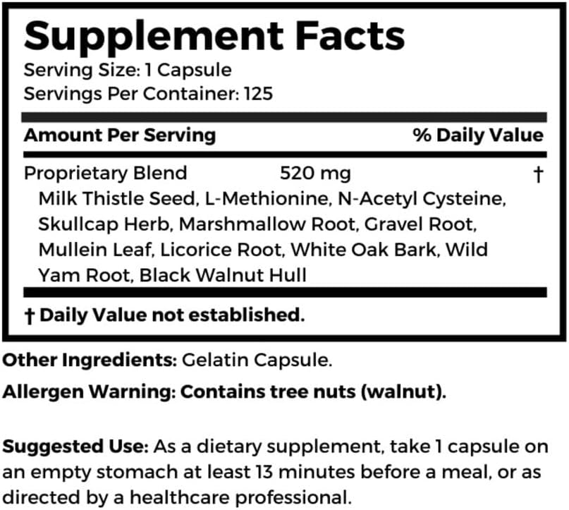 Dr. Clark Quick Liver & Gallbladder Cleanse – 520mg, Natural Detox for Liver & Gallbladder Health