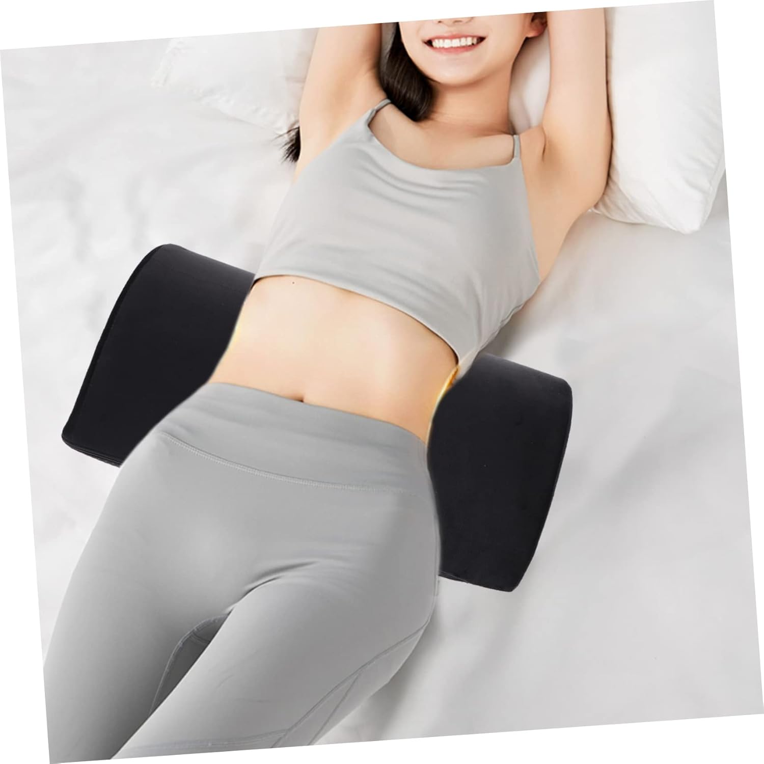 ERINGOGO Memory Foam Wedge Pillow for Lumbar Support Elastic Knee Pillow Washable Cover for Sleeping for Back Pain Relief and Elevated Support