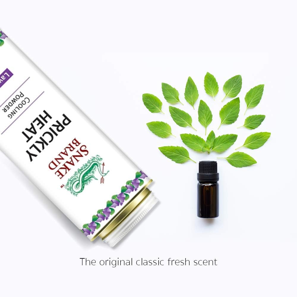 Snake Brand Prickly Heat, Lavender Cooling Body Powder, Health Household Skin Care : Health & Household