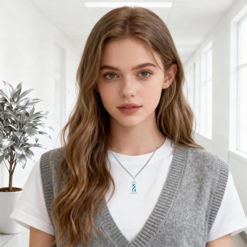 Lighthouse Necklace for Women Sterling Silver Ocean Pendant Necklace Jewelry Jewelry Gifts for Women - Image 5